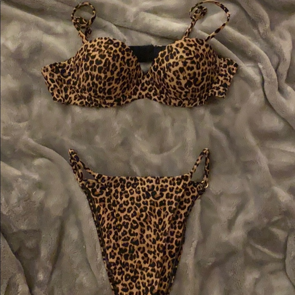 Cheetah print bathing suit